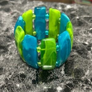 Vibrant Blue and Green Women's Bracelet